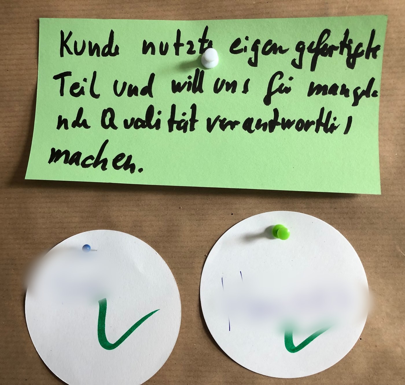 Grüne Karte: Kunde nutzt eigen gefertigtes Teil und will uns für mangelnde Qualität verantwortlich machen